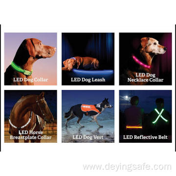 Pets Collars Adjustable Polyester Glow In Night